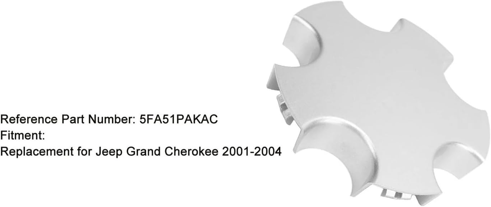 BWPEXZ 1-Piece Wheel Center Cover 5FA51PAKAC 2001 2002 2003 2004 Compatible with Grand Cherokee Car Wheel Hub Covers image number 4