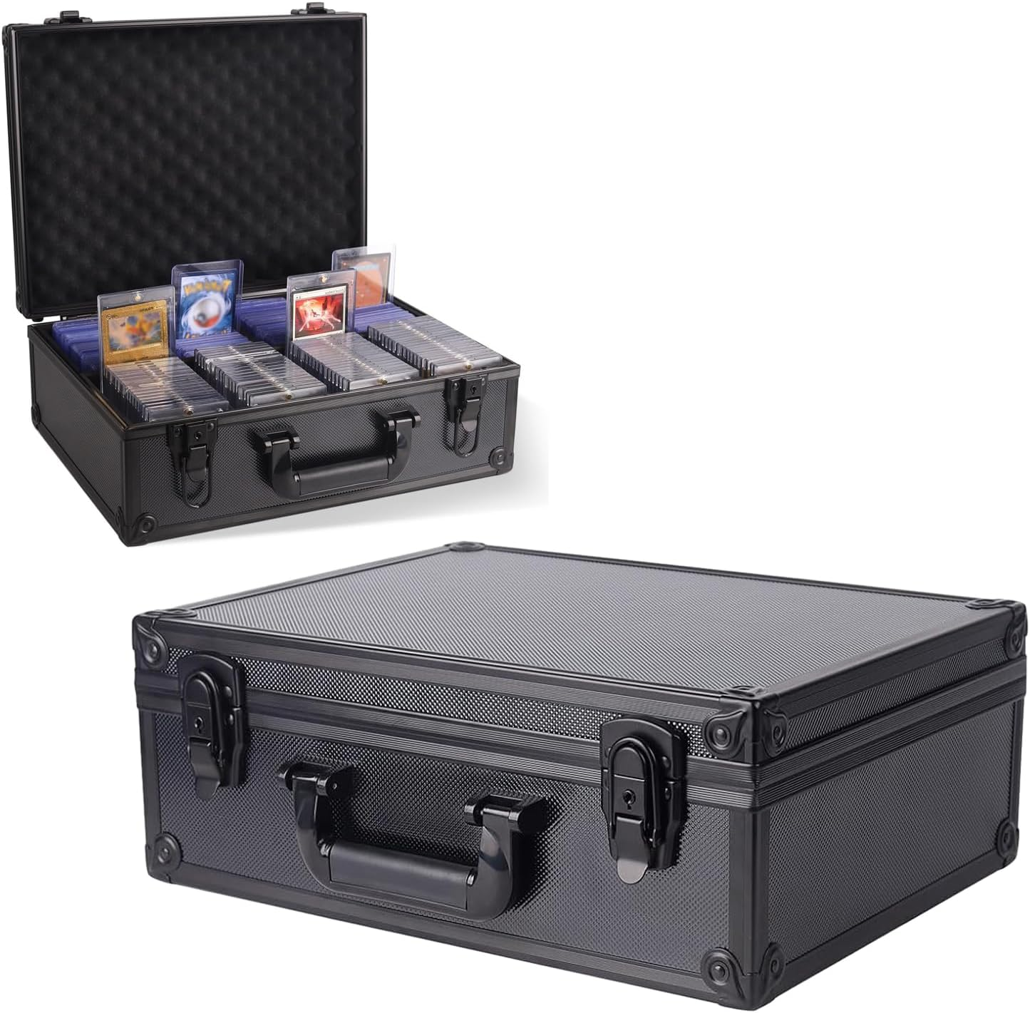 Black Toploader Storage Box for 3" X 4" 35Pt Rigid Card, Trading and Sports Card Hard Case Holds 600+ Toploaders, 38 * 27 * 14Cm image number 4