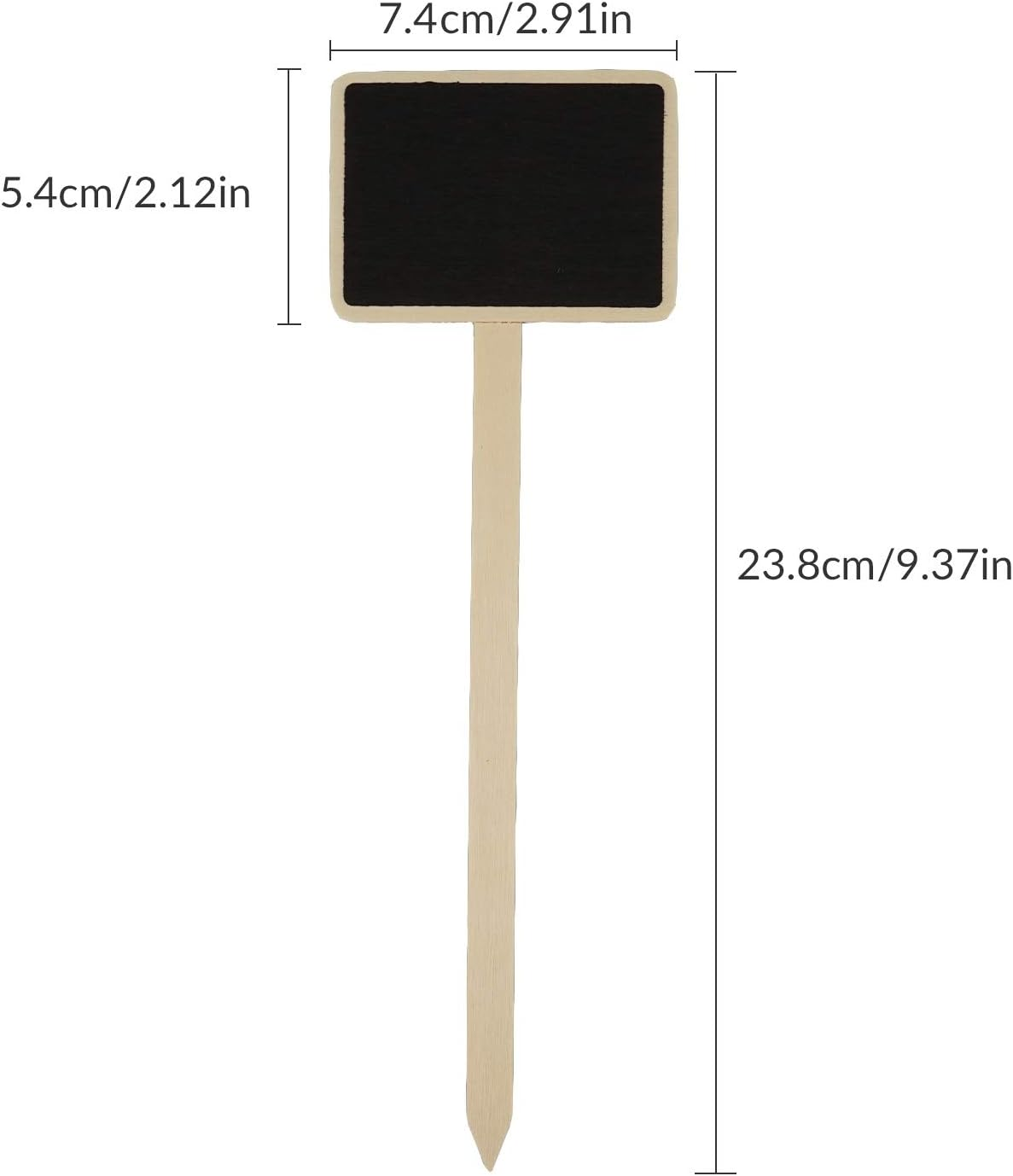 JJWNMLL 20Pcs Wooden Plant Labels Black Board Markers Plant Signs Mini Chalkboard Garden Stakes Tags T-Type Tags for Vegetable Seeds Trees Herbs Flowers Garden Rectangular, 24Cm X 17.5Cm image number 6