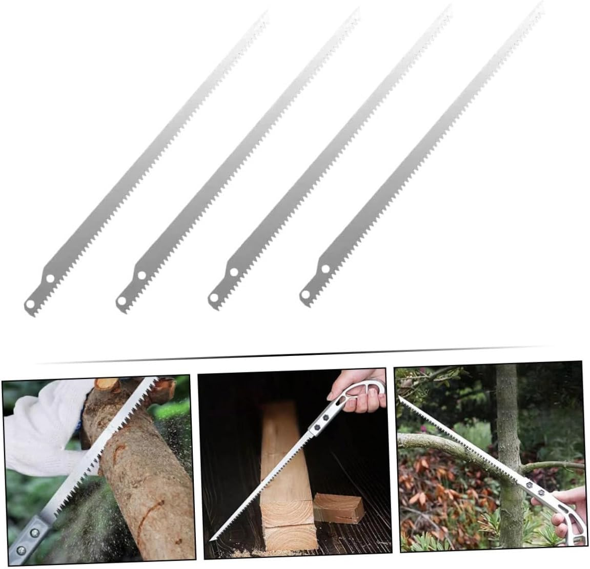 BUTIFULSIC 4Pcs Woodworking Pruning Saw Blades Steel Handcraft Replacement Blades for Bonsai Gardening Tree Cutting Portable Wood Saw Tool image number 5