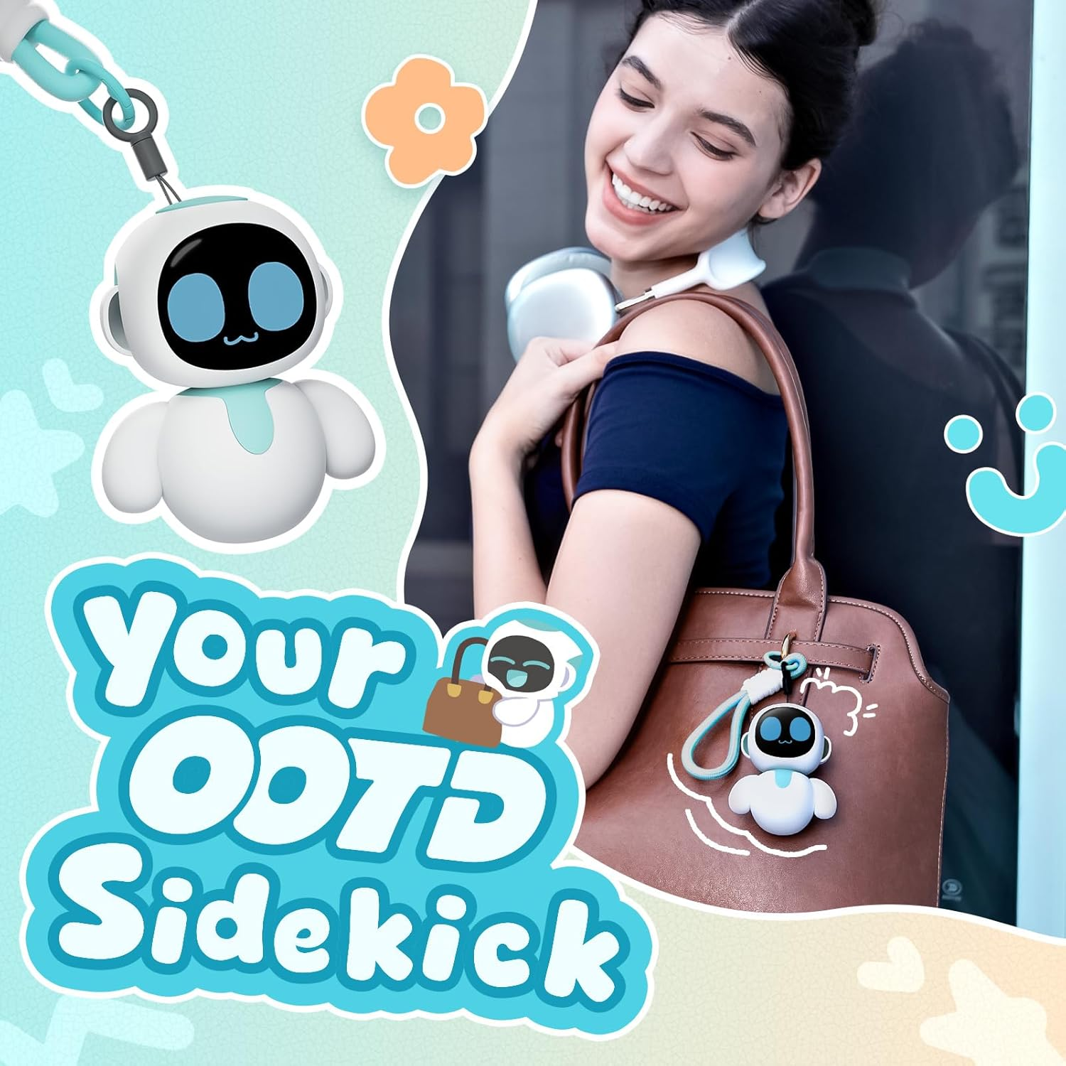 ENERGIZE LAB Eiliko - Portable Eilik Robot with AI, Fun Electronic Pendant Toys, Gifts for Couples and Best Friends. image number 2