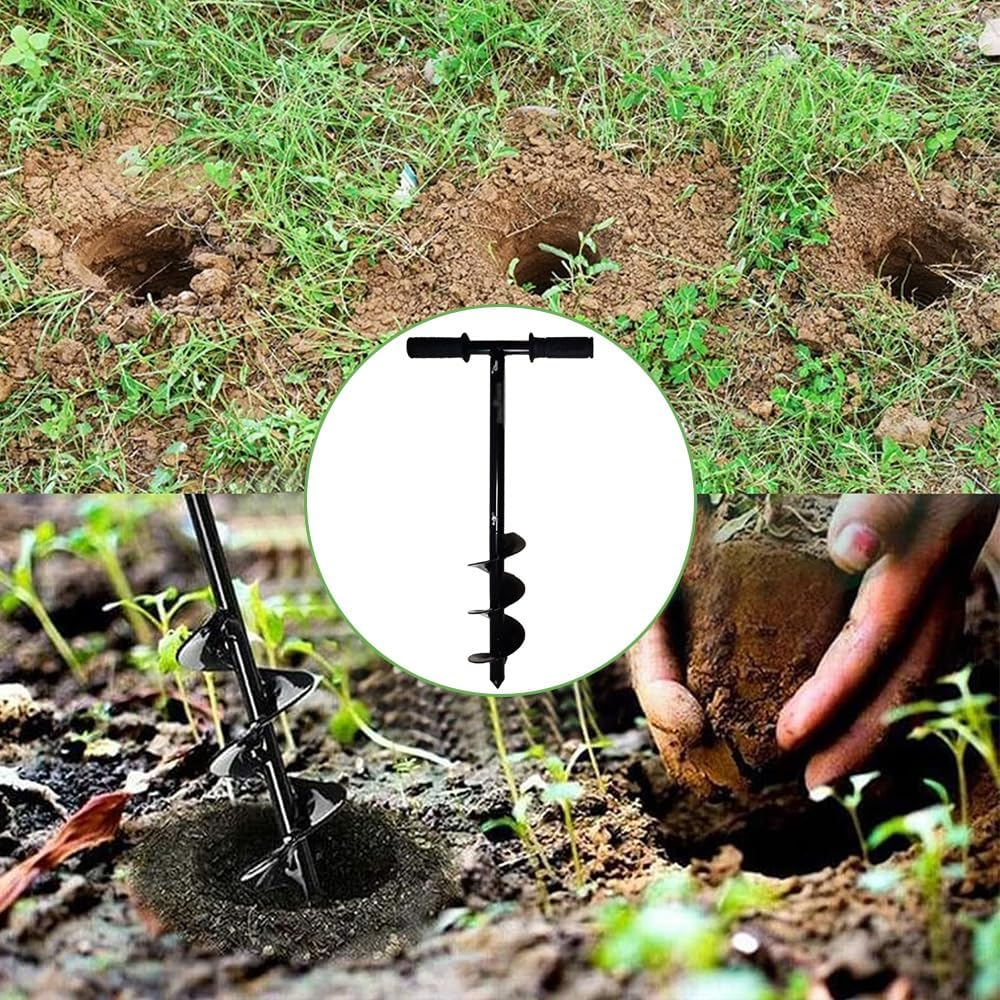 Hand Earth Drill,Professional Metal Earth Drill,Handheld Manual Digger,Ground Auger,To Plant Flowers and Shrubs,Planting Seedlings,Loosening Soil and Digging Holes,Garden Tools image number 5