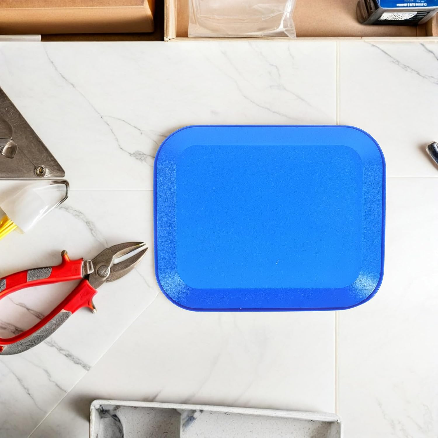 POPETPOP Metal Magnetic Screw Bolts Bowl Tray Navy Blue, Automotive Tools Equipment Parts Holder, Nuts and Bolts Magnetic Tray for Mechanics and Repair Use image number 5