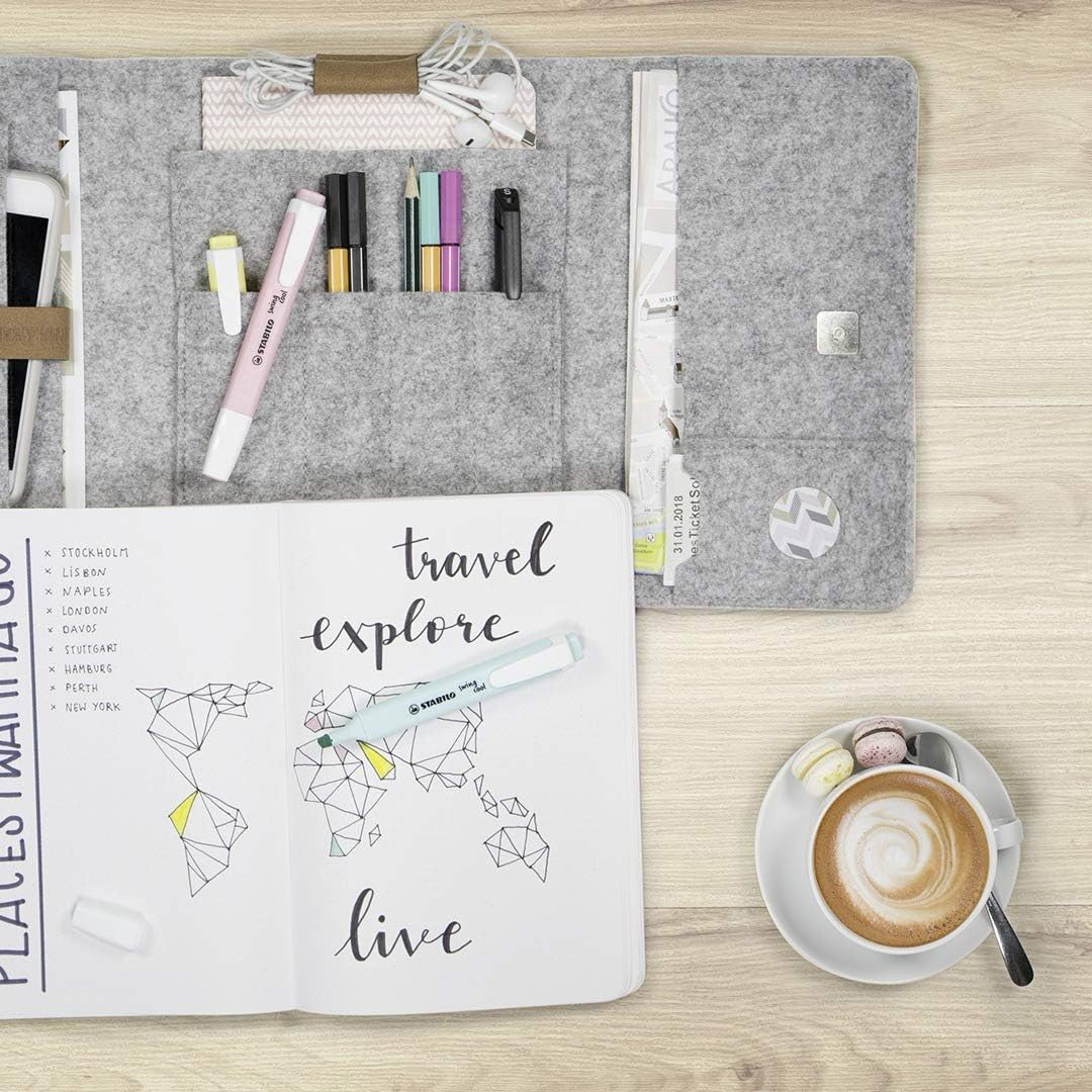 STABILO Swing Cool Pastel Highlighter - Wallet of 6 Assorted Colours image number 3