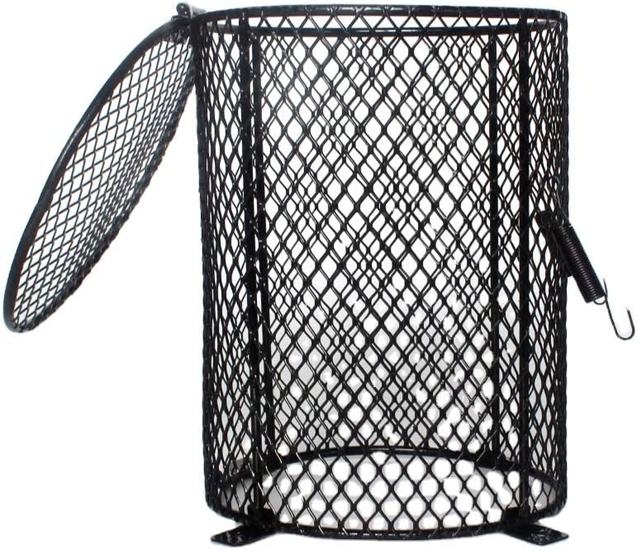 Reptile Anti-Scald Lamp Mesh Cover round for Heat Lamps Accessories Black image number 2