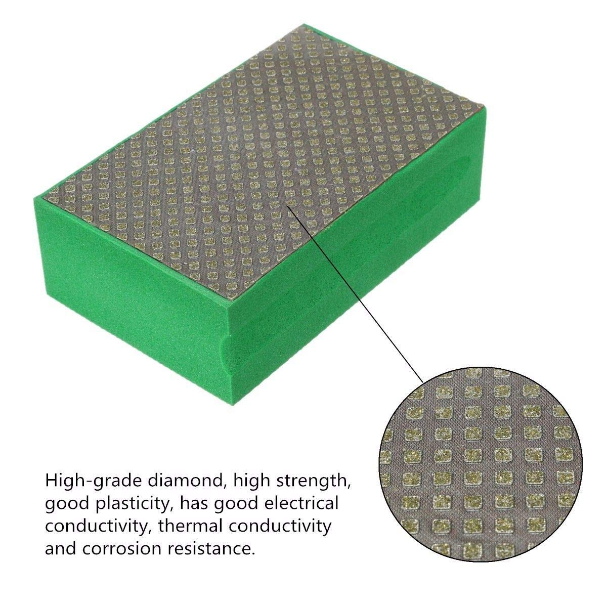 Diamond Hand Sanding Block Diamond Polishing Grinding Block for Stone Glass Tile Concrete Granite Marble-3000 Grit image number 5