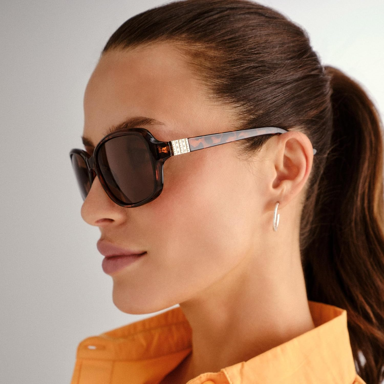 Cancer Council Female Stapleton Dark Tort Wrap Sunglasses image number 2