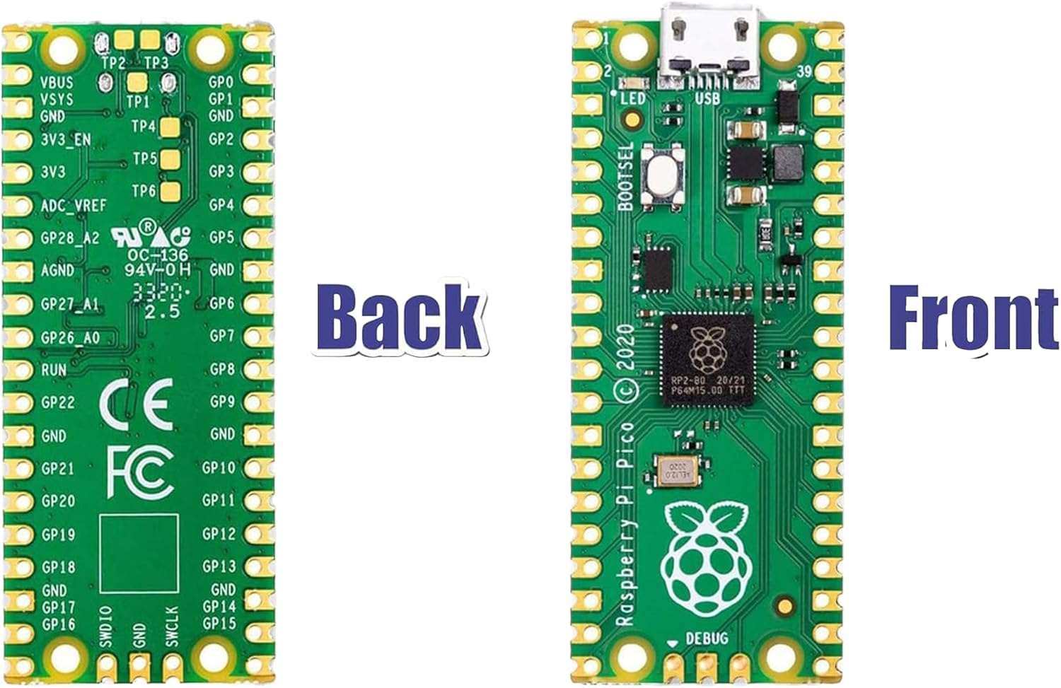 A-DIGISHUO Raspberry Pi Pico and Pico W Microcontroller Board | RP2040 Chip | Dual Core ARM Cortex M0+Processor with Interface, Flexible Digital Interface image number 4