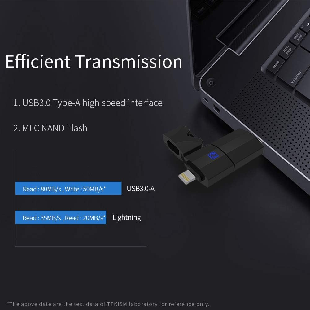 Mfi Certified 128GB Photo Stick for Iphone Flash Drive,Usb Memory Stick Thumb Drives High Speed USB Stick External Storage Compatible with Iphone/Ipad/Ipod/Pc image number 6