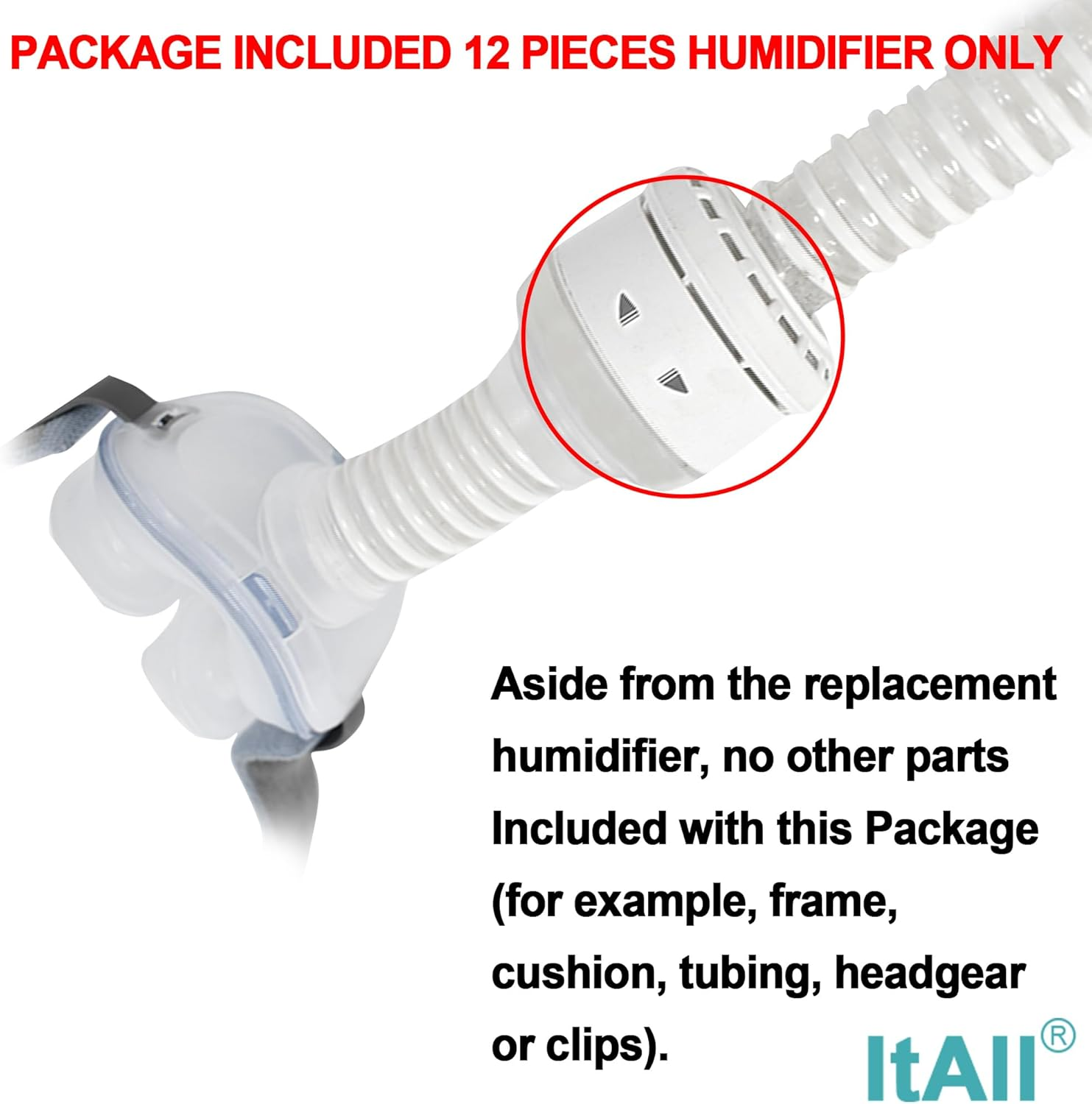 12PCS Humi Dx(Plus) Supplies Compatible with Airmini, Humidifier Accessories Compatible with Airmini and N20 Connector, Relief the Problem of Dryness, Included Humidifier ONLY, Plus image number 4