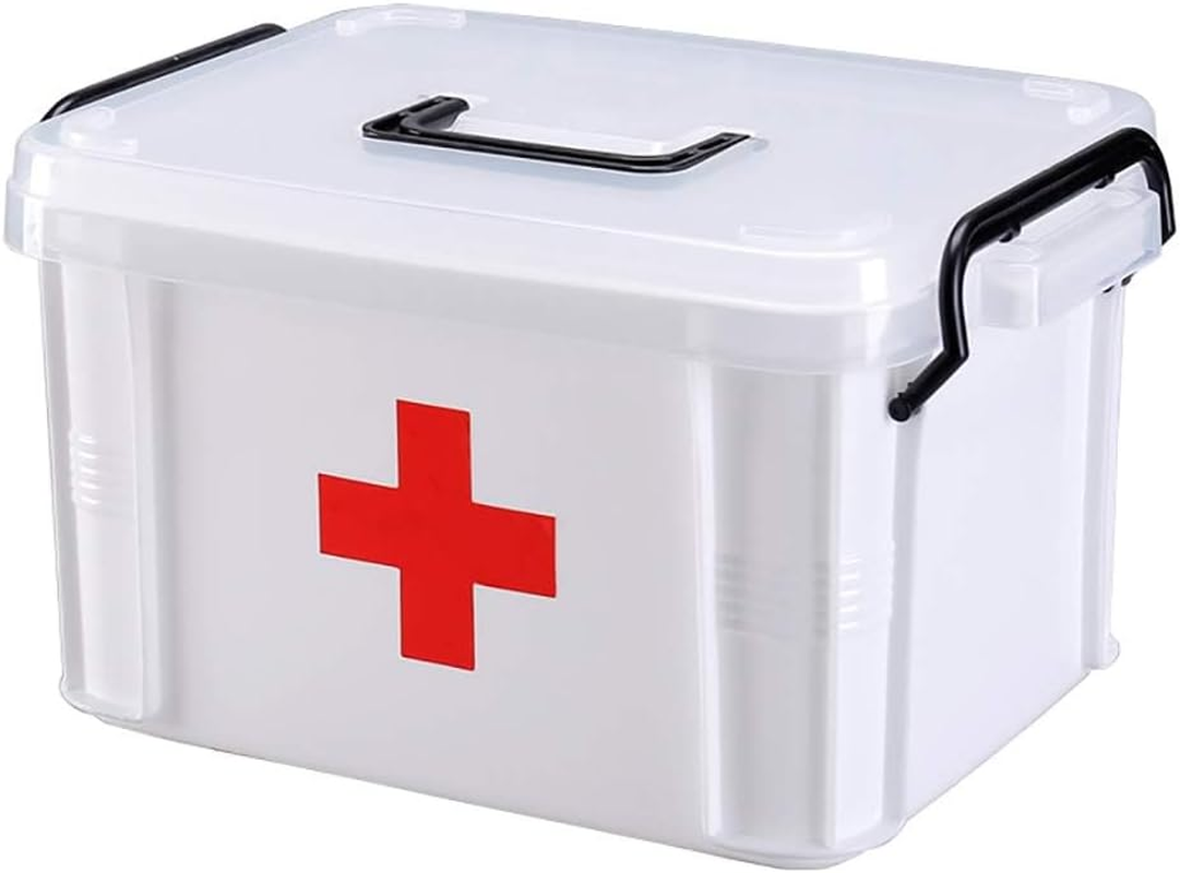 TRMFUSA Medicine Chest with Handle First Aid Kit II - 34.5 * 23 * 19 Cm