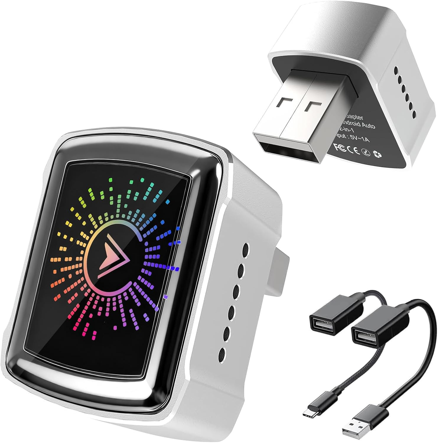 Wireless Carplay Adapter 2025 Upgrade Wired to Wireless,Mini USB Design for Cars with Colorful Ambient Lights &Built-In Wired Apple Carplay,Plug&Play Dongle for Iphone Ios 10+/ Android 11+/ Cars 2016+ image number 4