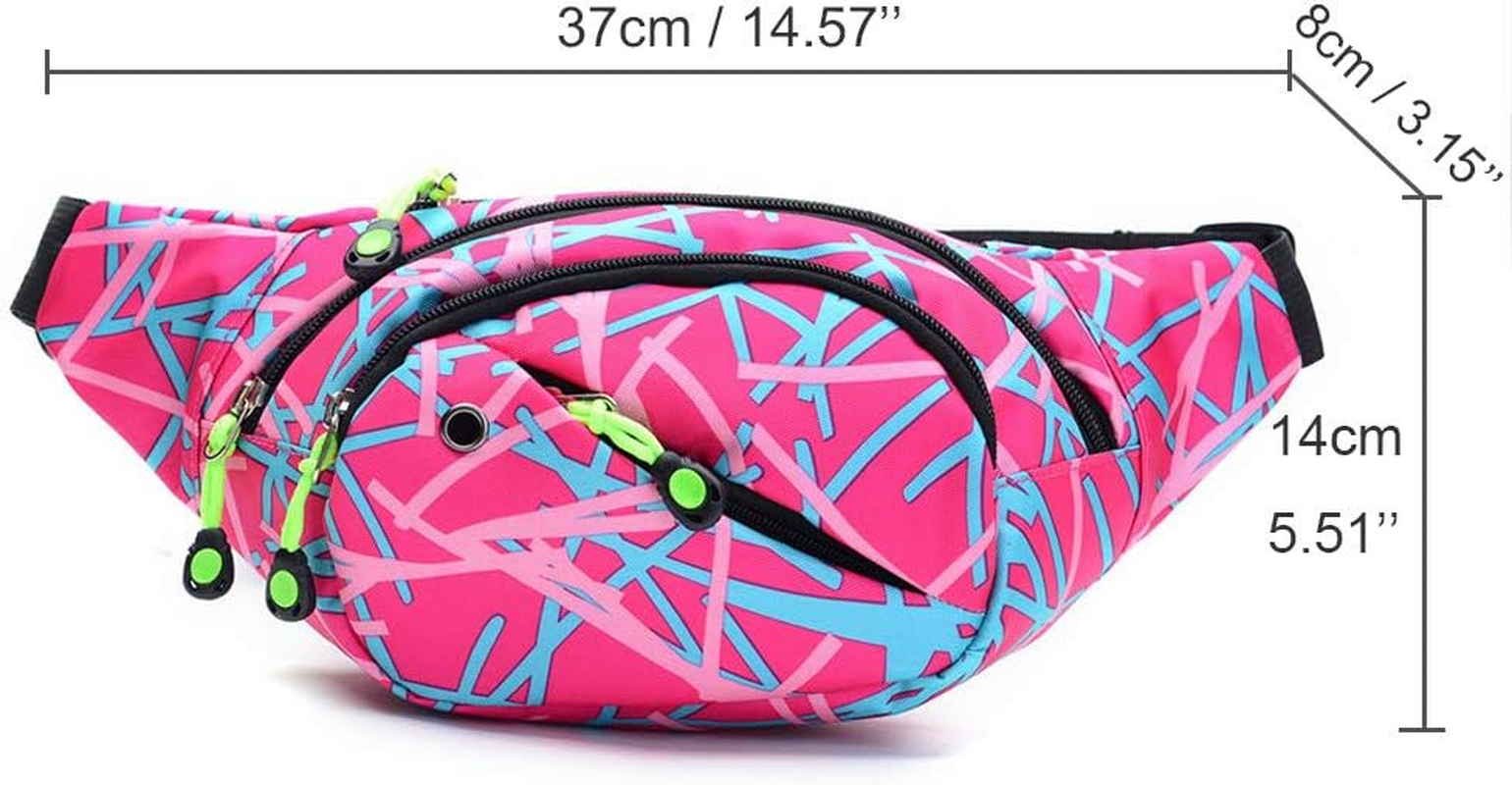 Fanny Pack Fashion Waist Chest Bag Adjustable Belt Chest Shoulder Pack Casual Bag Bum Bags Hip Pouch for Women Men Running Hiking Fitness Cycling Beach Travel Concert Festival - Multicolor image number 3