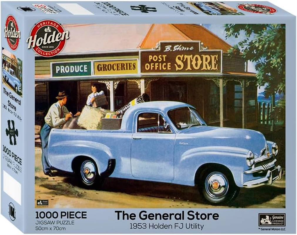Holden the Grocery Store FJ Blue Car Jigsaw Puzzle (1000 Pieces) Classic Car Puzzle
