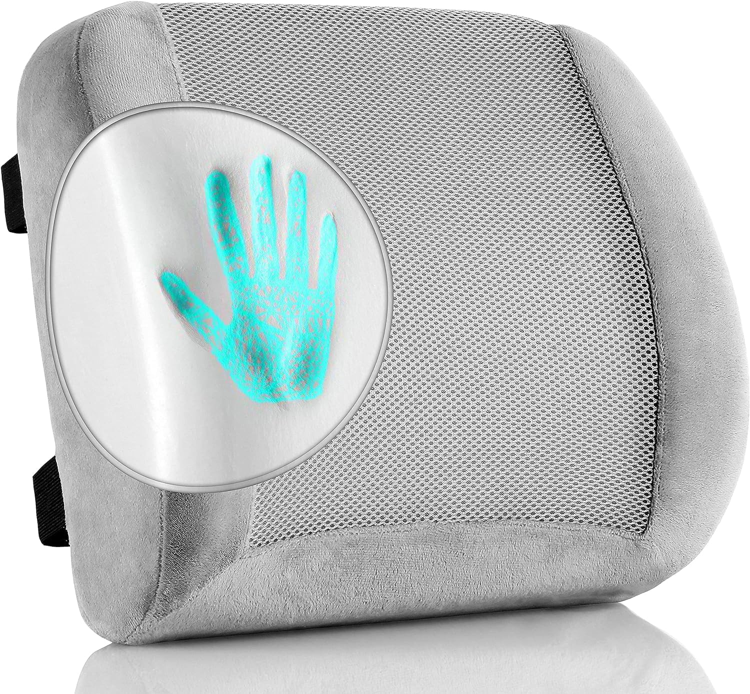 EDIMENS Memory Foam Coccyx Seat Cushion for Office Chair，Gel Office Chair Seat Cushion for Desk Chairs, Sciatica Car Seat Cushion for Back Coccyx Tailbone Comfortable (Back Cushion Gray) image number 1