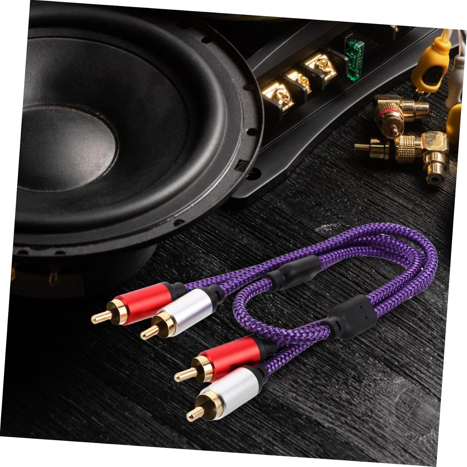 JOINPAYA Audio Cable Stereo Audio Cable Male to Male for Car and Home Use Amplifier Speaker Wire