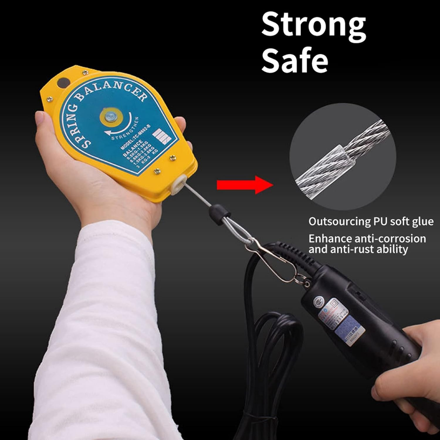 Durable and Retractable Spring Balancers with Great Support for Automotive Production and Factories image number 5