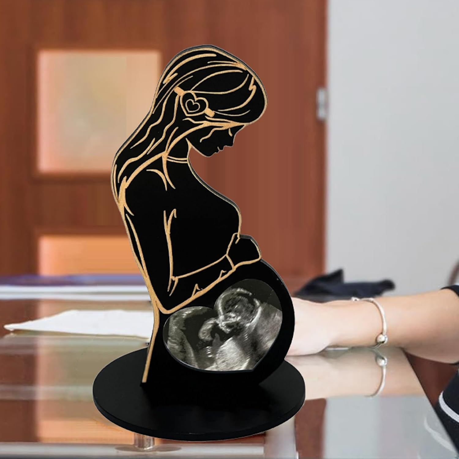 Heart'S Sign Baby Scan Picture Frames - Baby Scan Photo Frames Pregnancygifts for New Mum to Be | Uniquescan Framegifts for Pregnant Women, 20X12X0.5 Cm