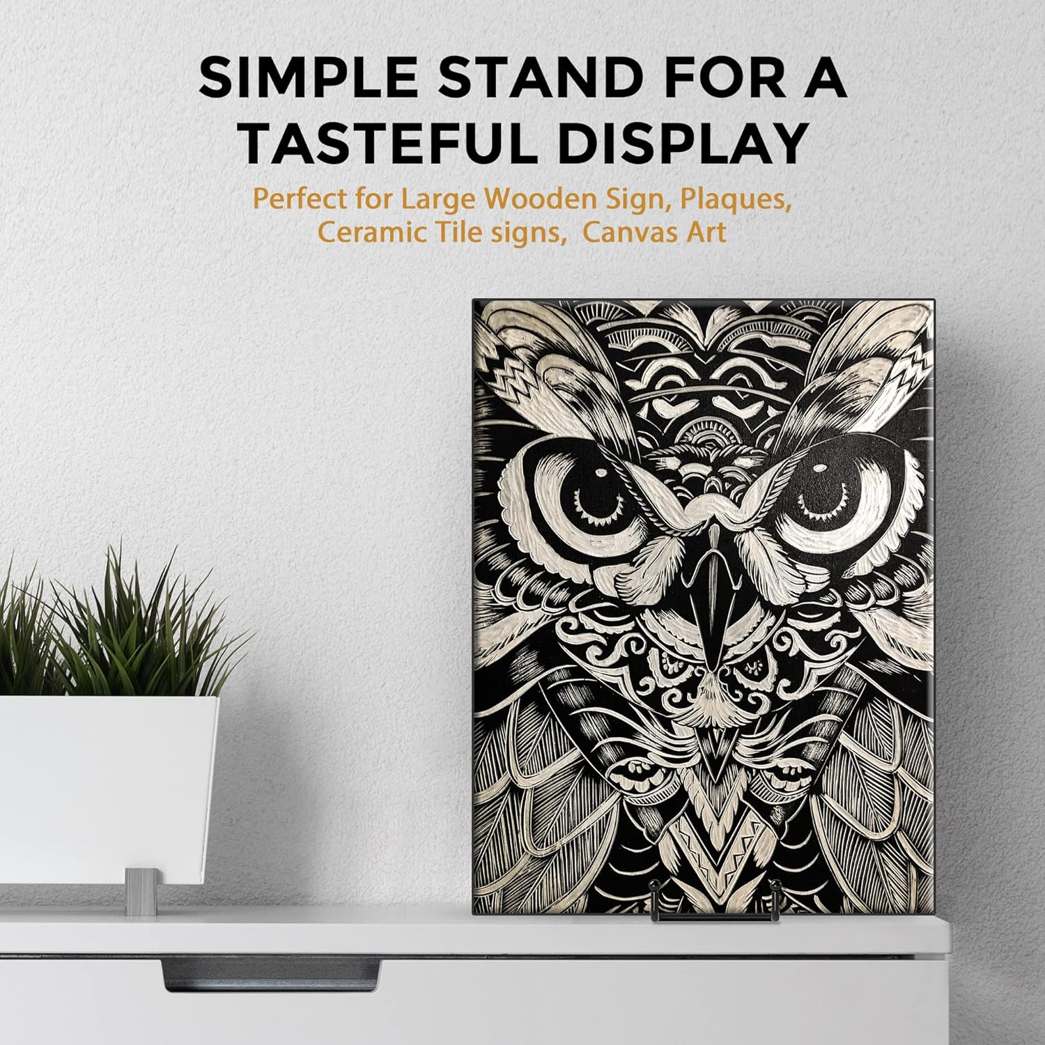 TR-LIFE 10 Inch Large Plate Stands for Display - Metal Plate Holder Display Stand + Picture Frame Holder Stand + Small Easels for Decorative Platter, Book, Plaques, Photo, Tabletop Art (2 Pack) image number 2