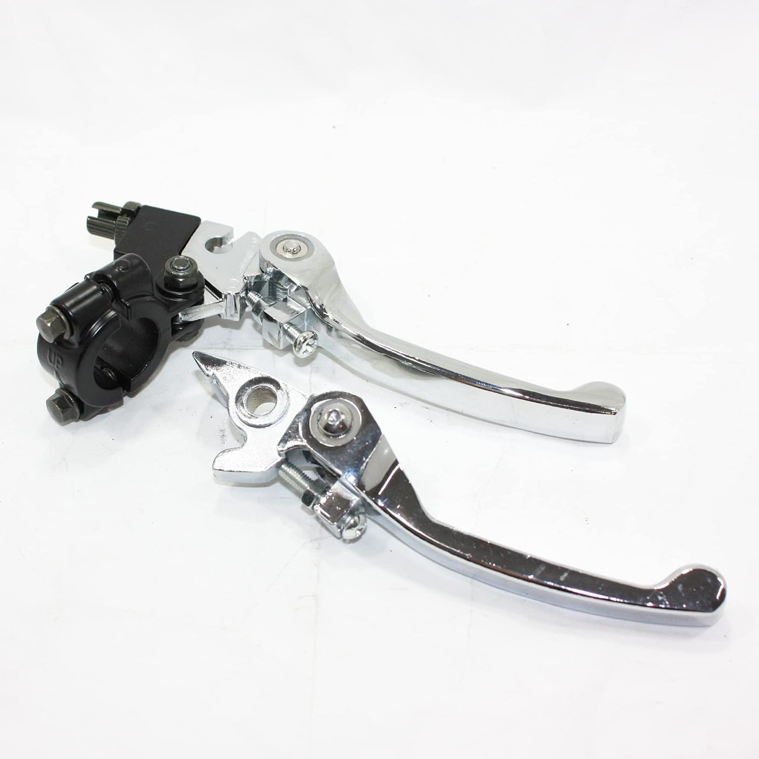 BLYGO SILVER Bifold Foldable Clutch + Brake Lever Handle 110Cc 125Cc PIT PRO DIRT BIKE image number 3