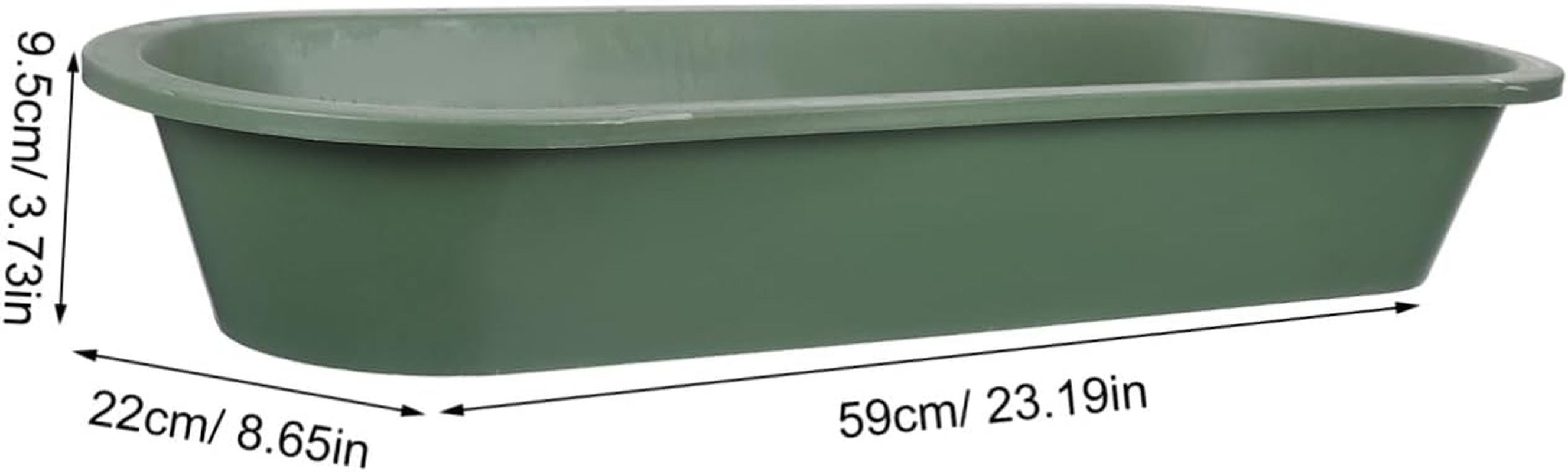 Heavy-Duty Oval Feed Trough for Livestock Thickened Weather-Resistant Plastic Pig Feeding Container for Chicken Duck Pigeon Goat Cow Piglet Outdoor Use image number 2