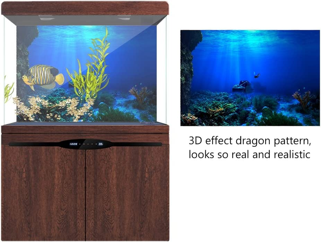 Aquarium Background HD Undersea Coral Reef Photo Wall Paper Aquarium Fish Sea Mural XXL Undersea Underwater World Wall Decoration (122 * 46Cm) image number 4