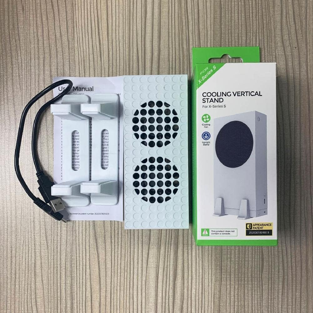 Vertical Cooling Stand Holder External Cooler 2 USB Ports Fans 3 Speeds for Xbox Series S Console Accessory Spare Part image number 3