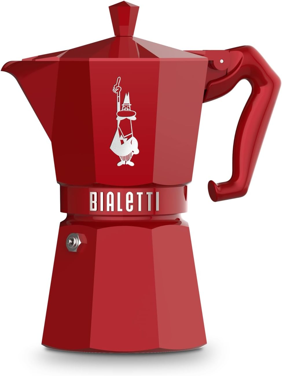 Bialetti - Moka Exclusive 6 Cup Red: Moka Express: Iconic Stovetop Espresso Maker, Makes Real Italian Coffee, Moka Pot 6 Cups (9 Oz - 270 Ml), Aluminium, Red image number 3
