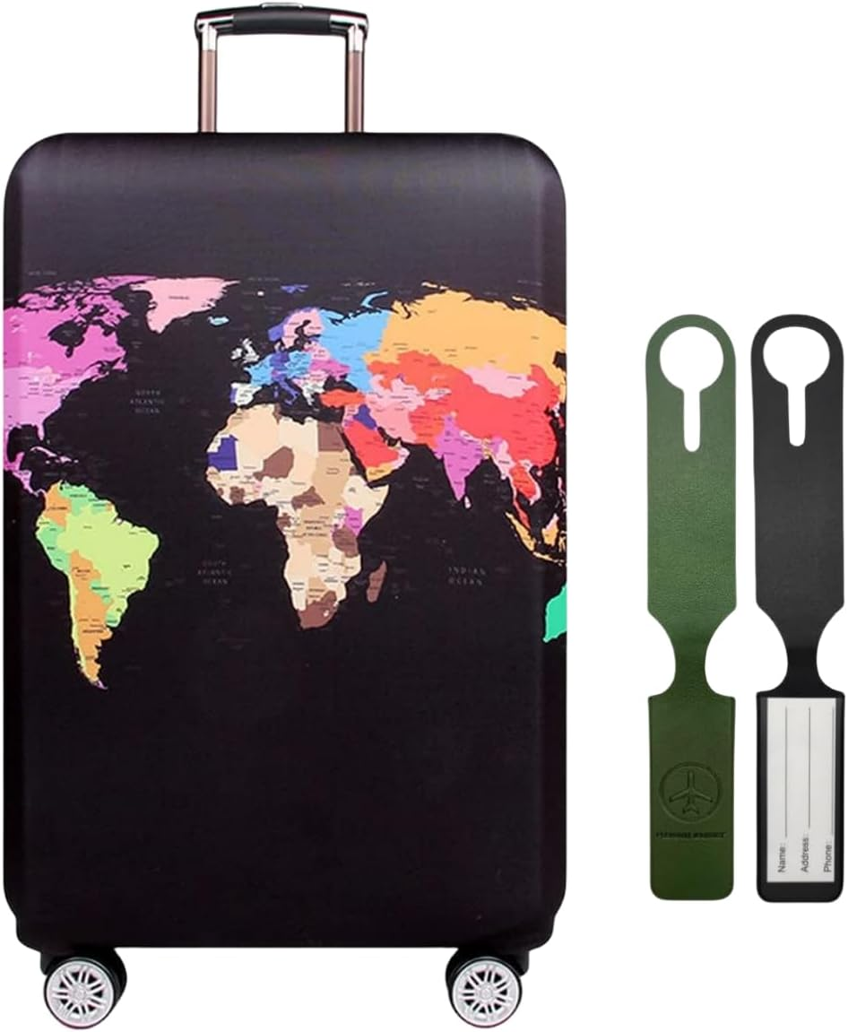 ZANZER Suitcase Cover Protector with Luggage Tag for 26-32 Inch, Elastic Dust Luggage Cover for Suitcase, Washable Thickened Anti-Scratch Travel Accessories ((Fit 26-28 Inch) L) image number 7