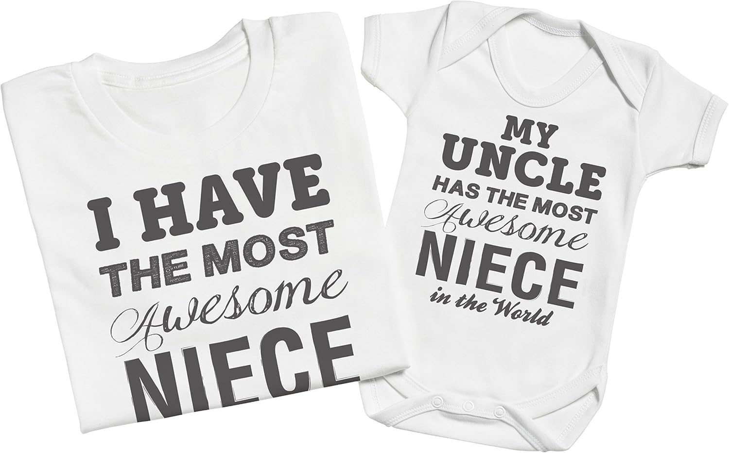 Zarlivia Clothing Awesome Niece - Matching Uncle Niece Gift Set - Mens T Shirt & Kid'S T Shirt - Green - Xx-Large & 11-12 Years image number 3