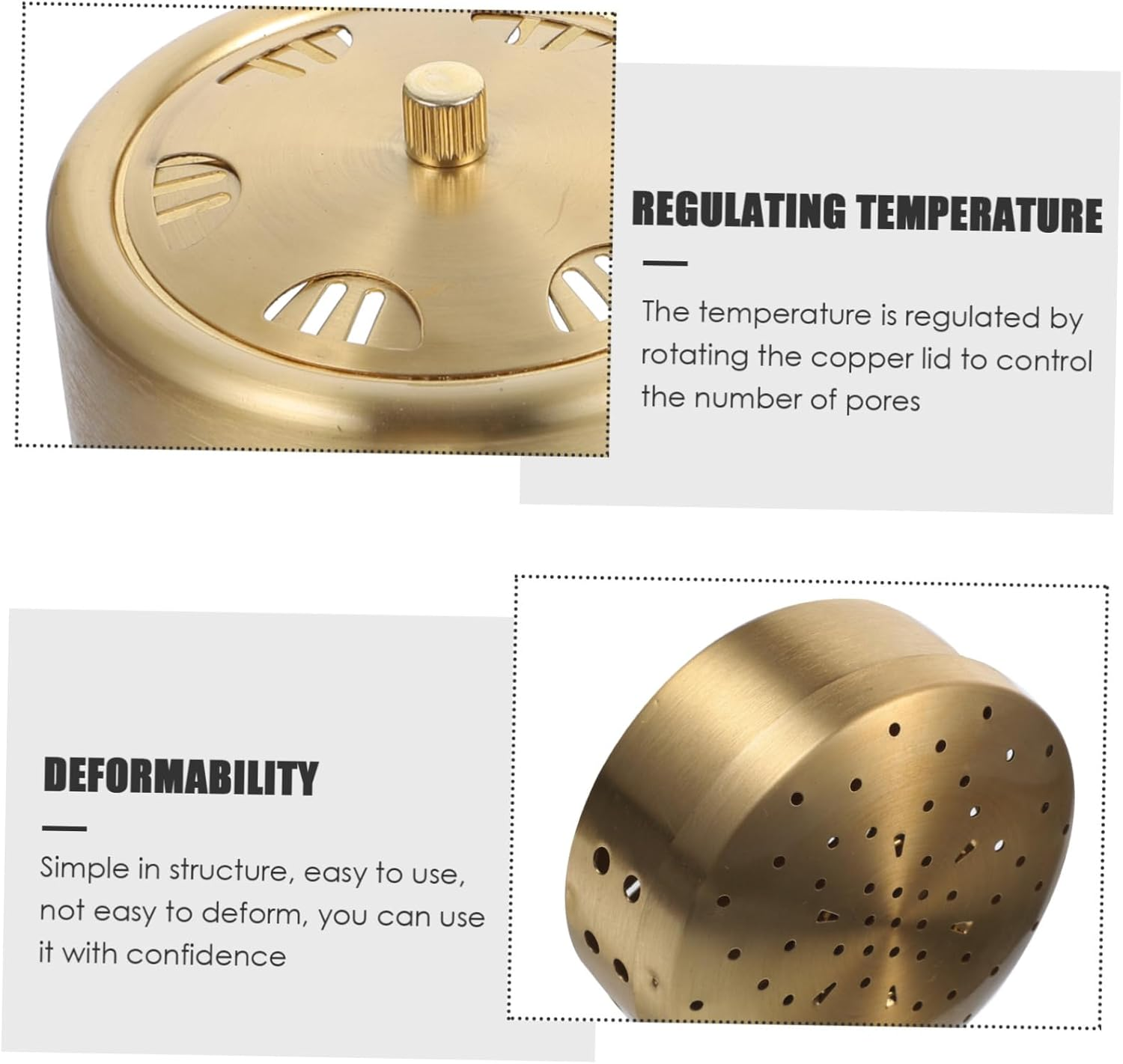 PLAFOPE Portable Moxibustion Box Copper Household Moxibustion Case Moxa Heat Pack Storage with Screw Cap and Sleeve for Relief and Therapy Random Color image number 4