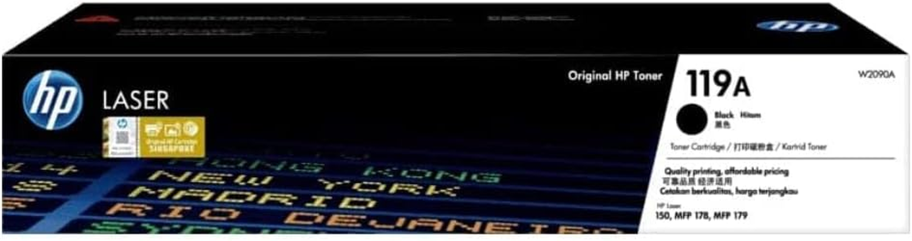 HP 119A Genuine Original Black Ink Printer Cartridge Works with HP Color Laser 150 Printer Series, HP Color Laser MFP 170 Printer Series (W2090A)