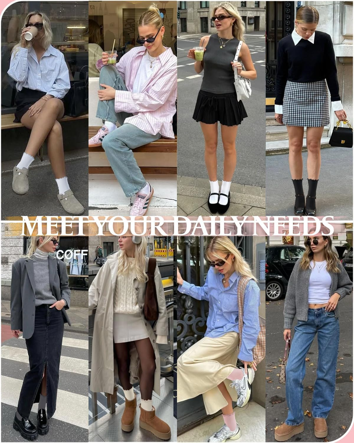 ZANZER Pilates Women'S Yoga Socks with Non-Slip Grip, Ruffle Swivel Cuff & Crew Design - Anti-Skid Workout Socks - White*4 image number 5