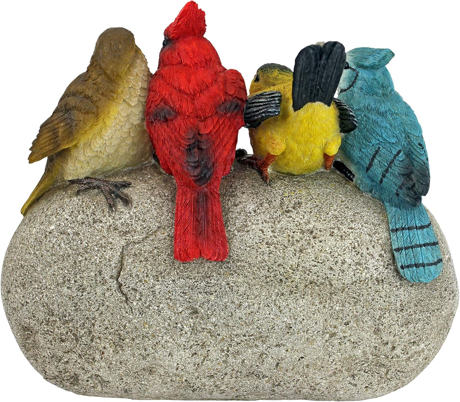 Design Toscano QM7512040 Birdy Welcome Garden Stone Statue, Medium, Full Color Finish image number 1