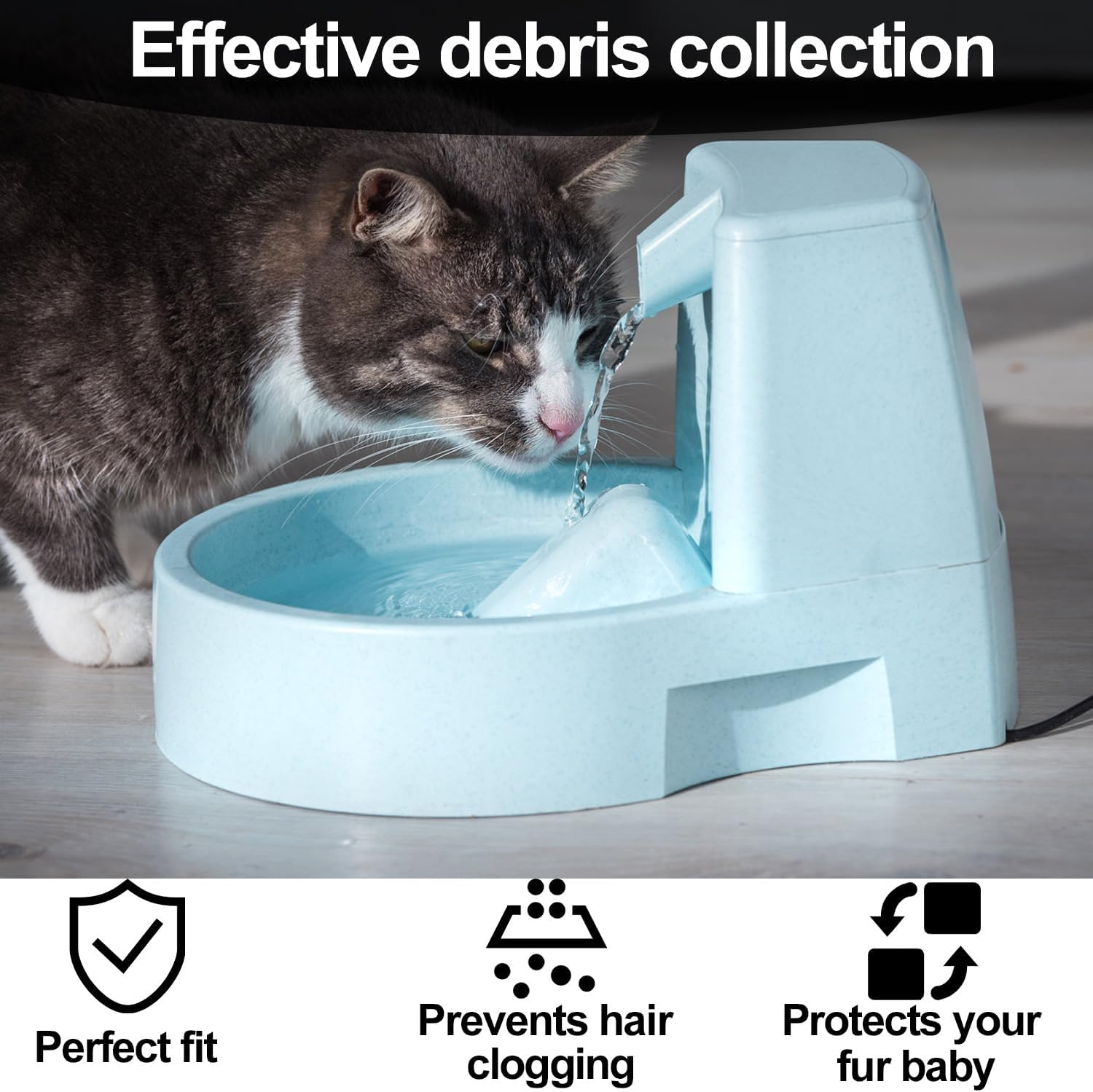 Pack of 12 Foam Filters for Cat Drinking Fountain, Replacement Sponge Filter for Pet Drinking Fountain for Petsafe Drinkwell Stainless Steel 360 Drinking Fountain