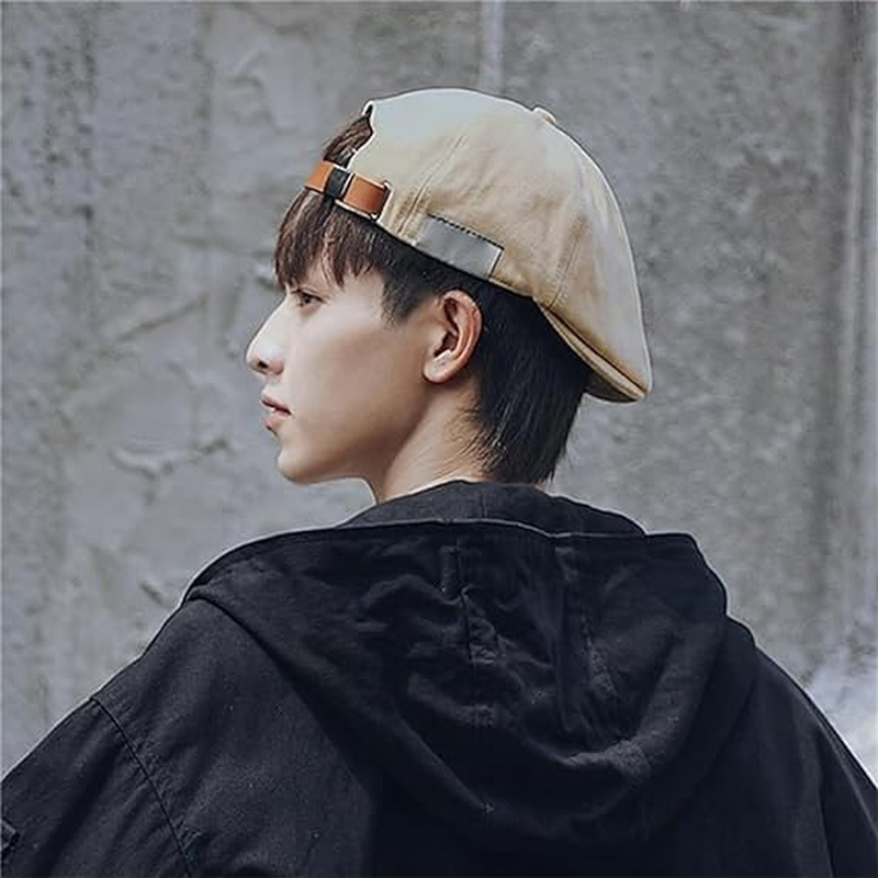NLIADVY Retro Vintage Street Beret Cap, Fashion Adjustable Beret for Men and Women for Street Wear image number 5