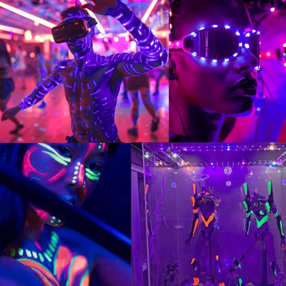 Tesfish UV LED Strip, 5V USB 3M Black Light Ribbon with Switch SMD 2835 395Nm-405Nm IP65 Waterproof Total 180 Leds Strip Light for Bar, Halloween Party, Club, Decoration - 5 V Usb image number 3