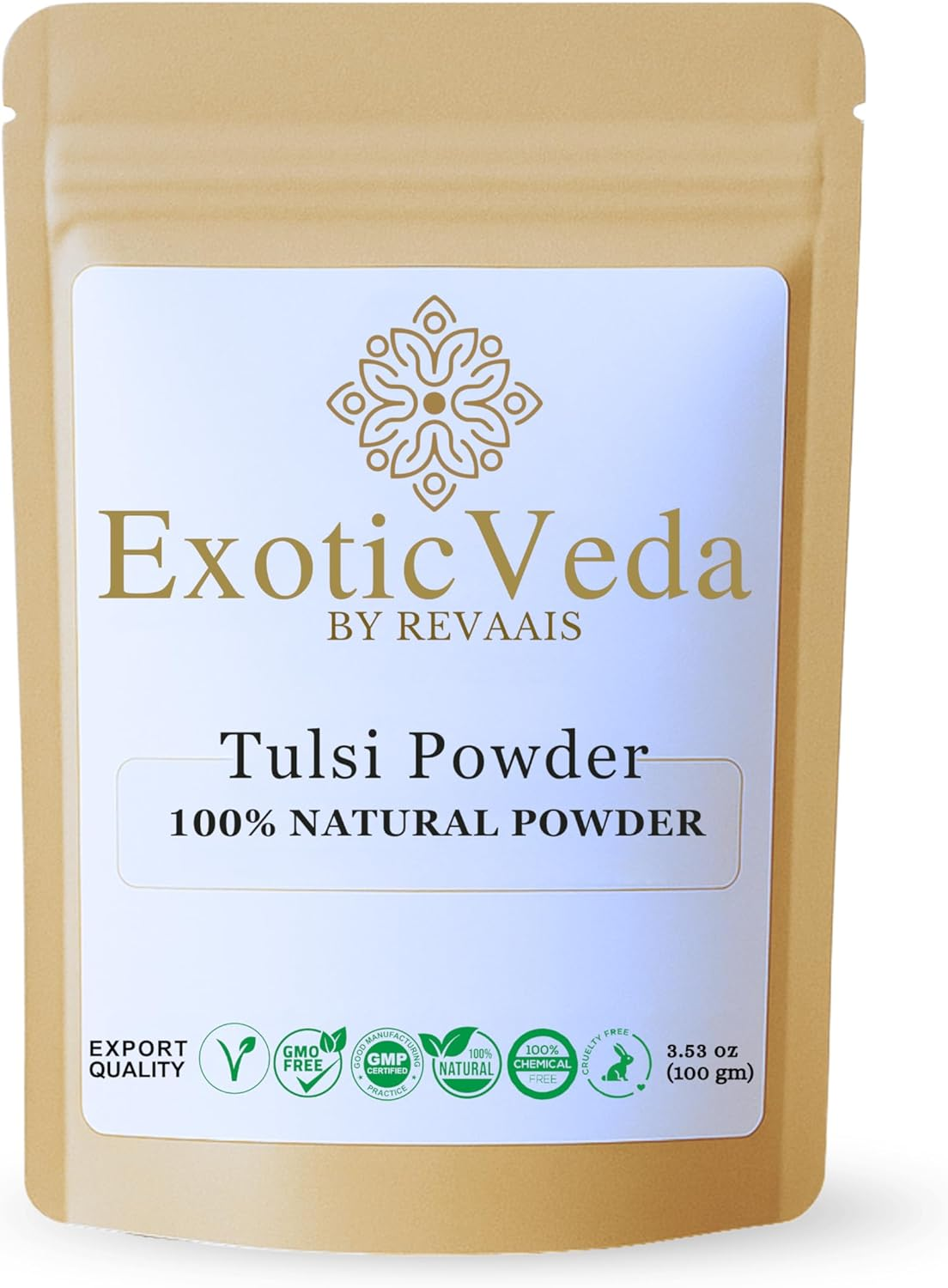 Exotic Veda Tulsi Powder | 100% Pure & Natural No Additives, No Preservatives | 100G Pack image number 5