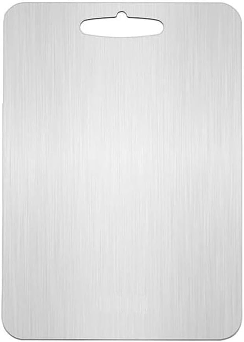 Kitchen Chopping Board, Stainless Steel Cutting Board, Can Be Hung Cutting Mat, Heavy Duty Non Slip Cutting Boards for Meat and Vegetables, Dishwasher Safe (30X20Cm) image number 4