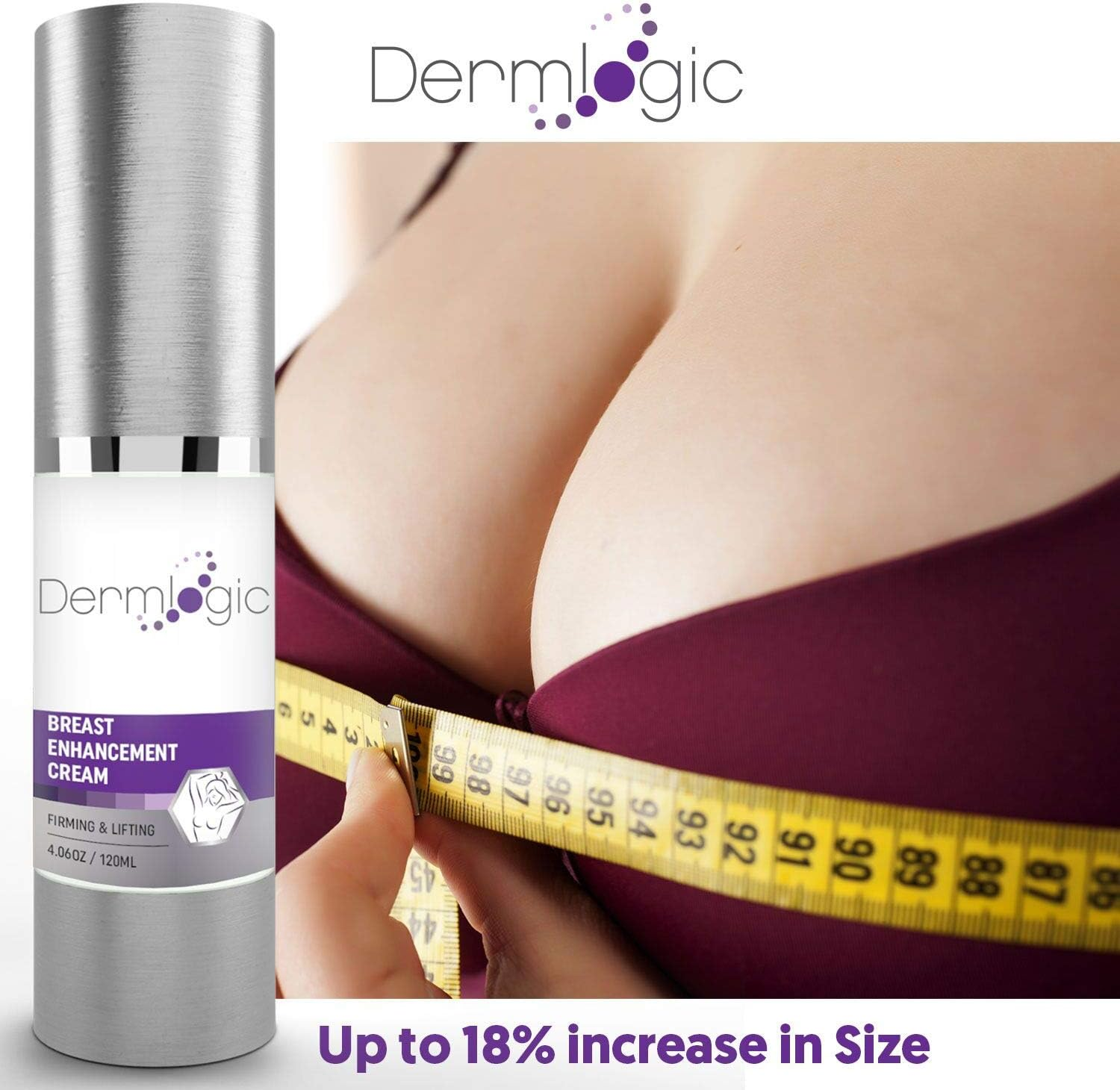 Dermlogic Breast Enhancement & Enlargement Cream - Clinically Proven for Bigger, Fuller Breasts. Firms, Plumps & Lifts Your Boobs. Natural Alternative to Surgery for Women