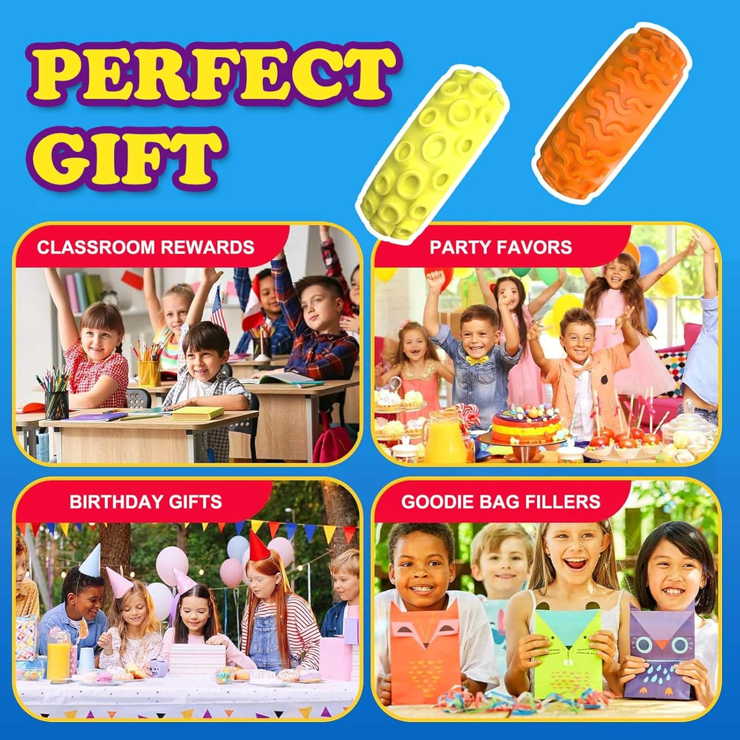 18 Pcs Fidget Sensory Rings for Adults & Kids &ndash; Quiet Finger Fidget Toys for Anxiety Relief, Autism Calming, ADHD Focus, Classroom & Student Prizes, Stress Texture Office Toys, Stocking Stuffers image number 1