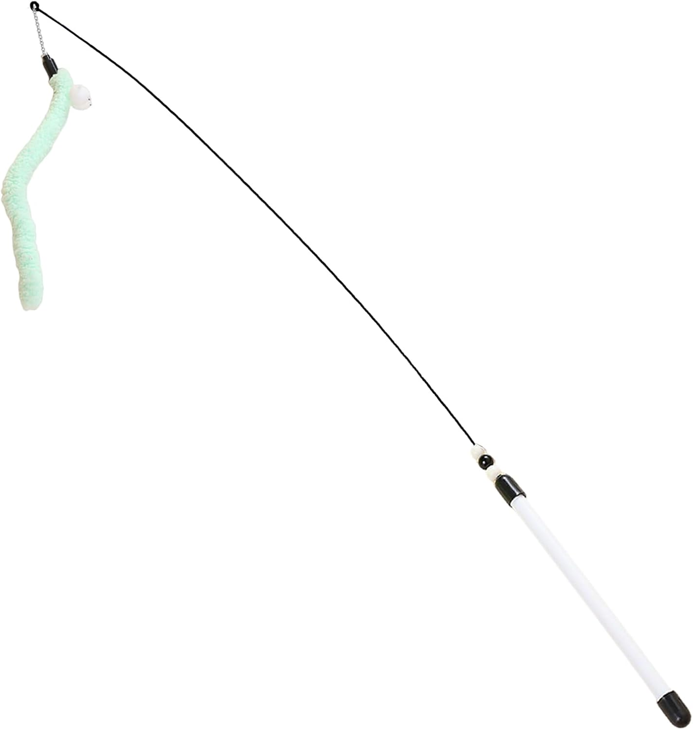 Qkbuza Cat Wand Toy - 31.5Inch Realistic Interactive Game - Interactive Cat Teaser - for Exercise Playtime Routine Enrichment Indoor Daily Bonding Relaxation Home Kitten