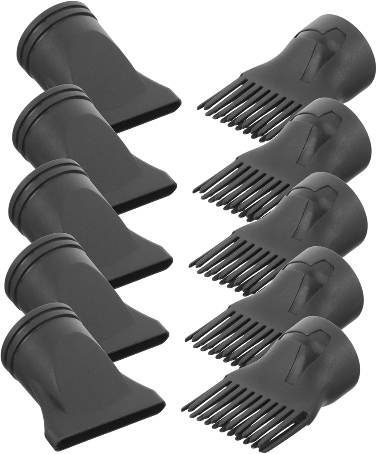 10Pcs Hair Dryer Nozzles and Combs Set, Narrow Concentrator Blow Dryer Attachments, Heat Resistant Styling Tools for Professional Salon and Home Use