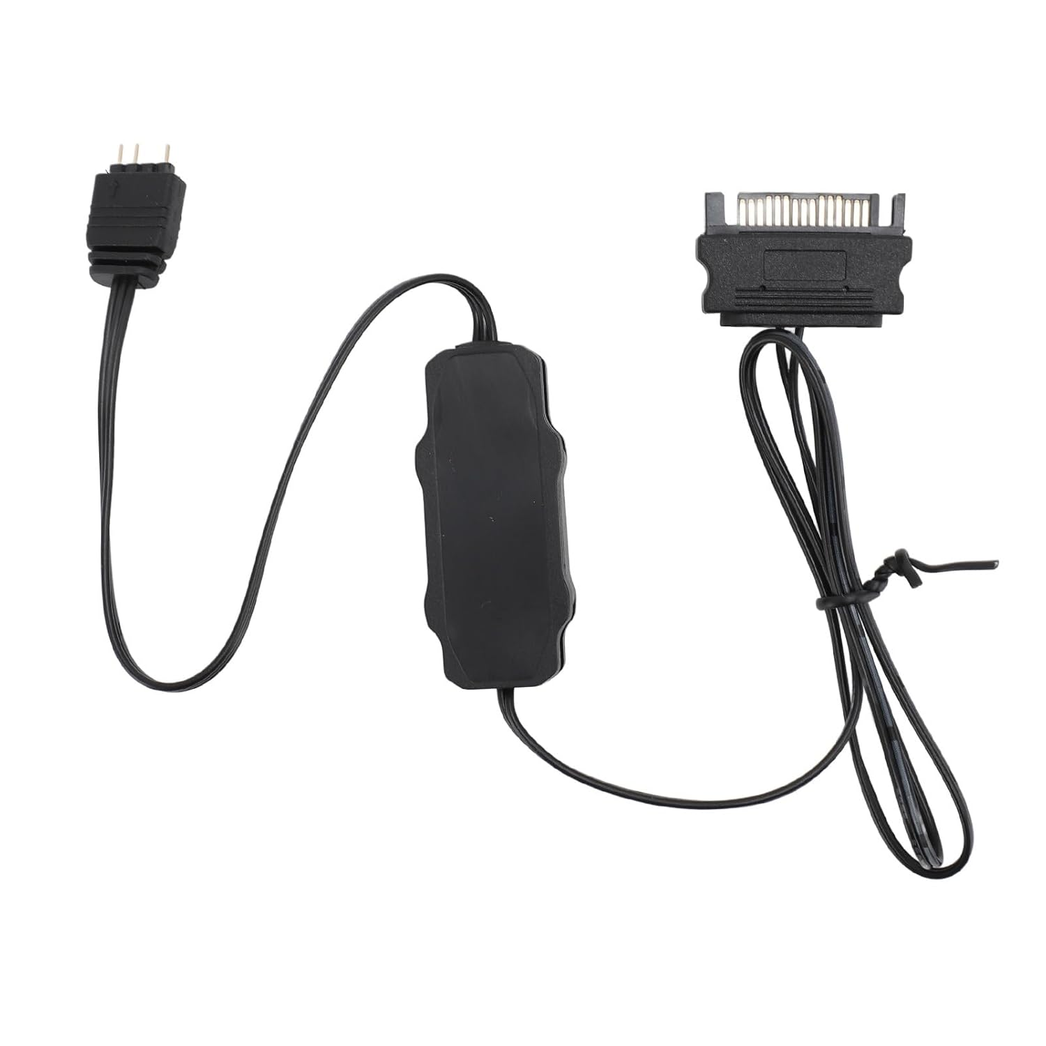 Mini ARGB PC Fans Controller Kit, 5V 3Pin ARGB Connector Light Stripe Remote Controller, SATA Power Supply Computer ARGB Fans Hub Control (Black) image number 4