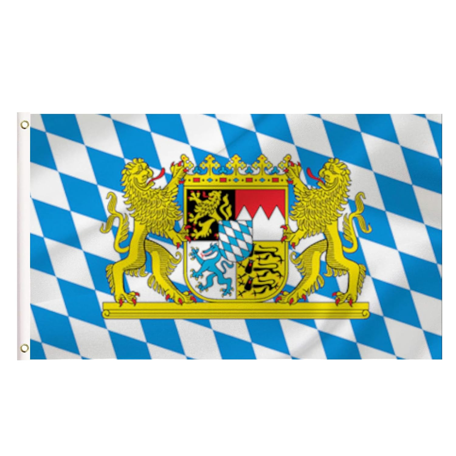 LARGE Bavarian Flag, 3X5Ft Bavaria Flags Banner for Indoor Outdoor Decoration of Canada Yards.Parade or Express Mood