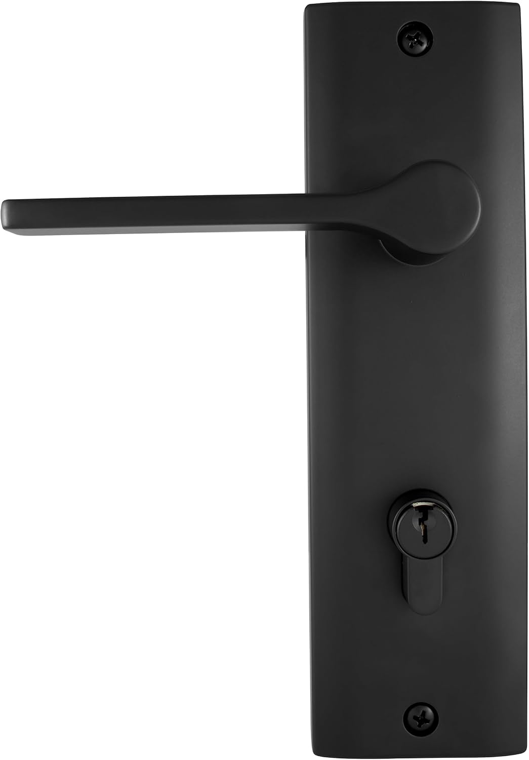Gainsborough Tradepro Adel Long Plate Entrance Double Cylinder Lever and Lock Set, Matt Black image number 3