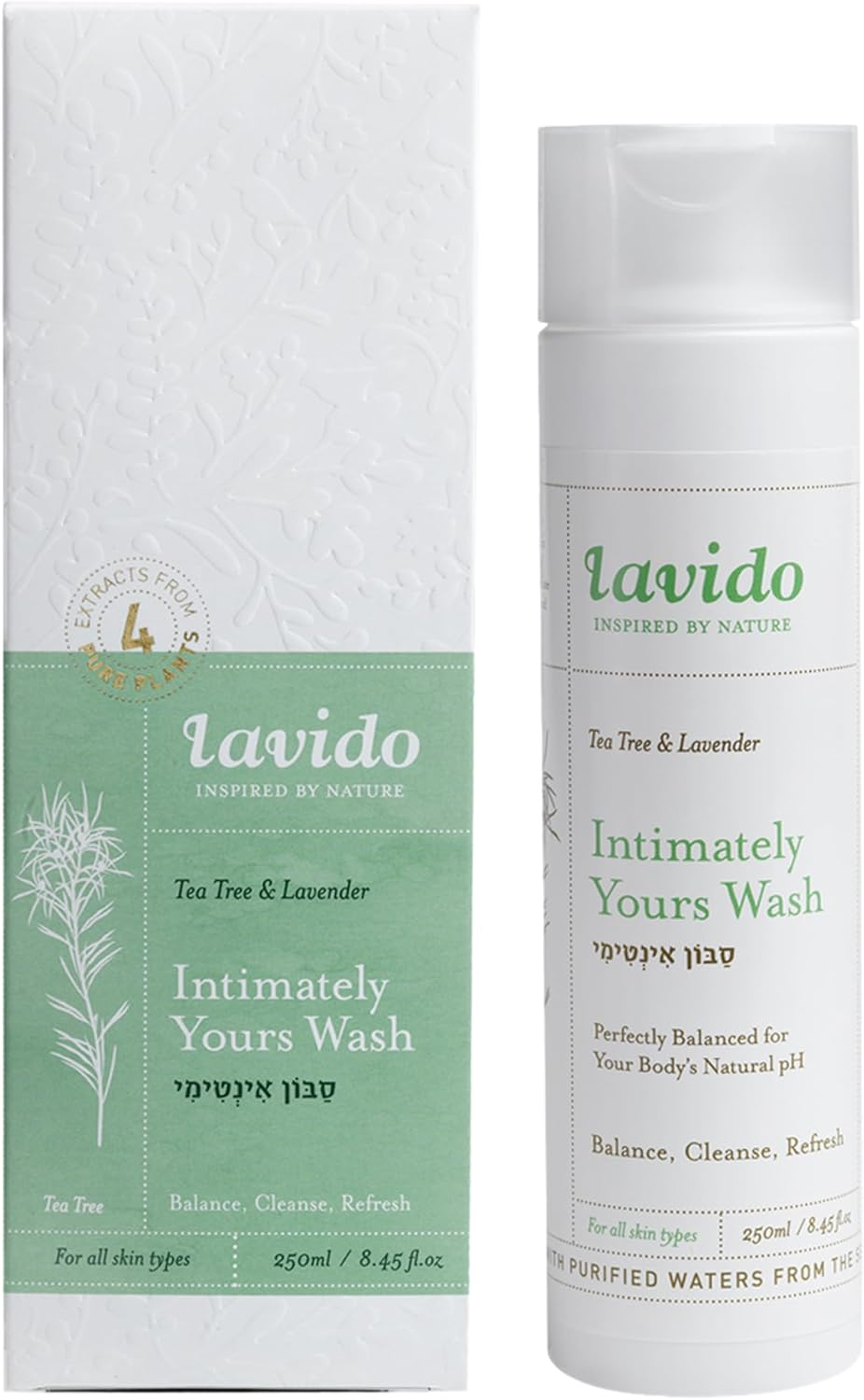 Lavido - Intimately Yours Wash | Clean, Non-Toxic Skincare (Tea Tree + Lavender, 8.4 Fl Oz | 250 Ml) image number 3
