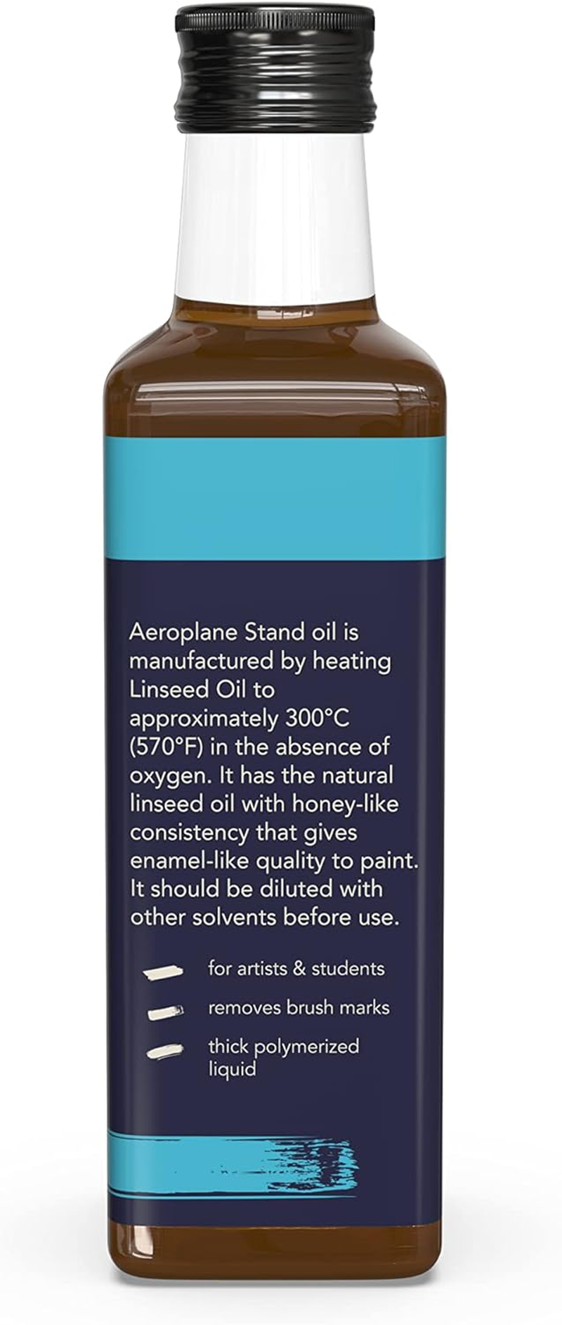 Aeroplane - Stand Oil for Artists - Removes Brush Strokes, Premium Art Supply (100 ML) (Amber, 100ML) image number 4