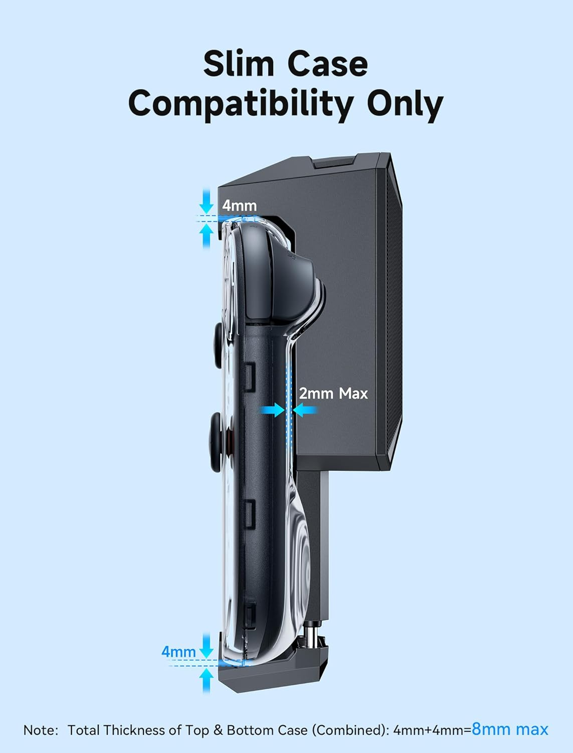 JSAUX Cooling Fan for Switch 2, Cool down Accessories for Switch 2 (Stepless Adjustable Fan Speed), Cools to Enhance Performance & Extend Handheld Console Battery Life-Gp0201A