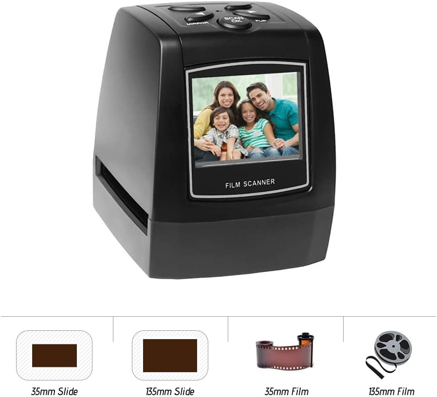 Scanner,Portable Negative Film Scanner 35Mm 135Mm Slide Film Converter Photo Digital Image Viewer with 2.4 image number 2
